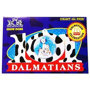 1996 Disney's 101 Dalmatians Snow Dome Globe Dalmatian Celebration McDonalds...